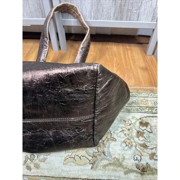 Dries Van Noten Bronze Tote Magnetic Closure Tubolar Handles Made in Italy - Picture 11 of 12